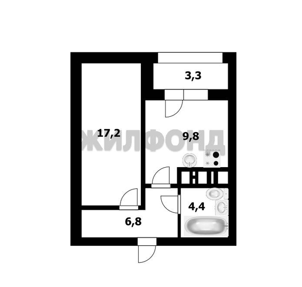 
   Продам 1-комнатную, 38.2 м², Ипподромская ул, 12

. Фото 12.