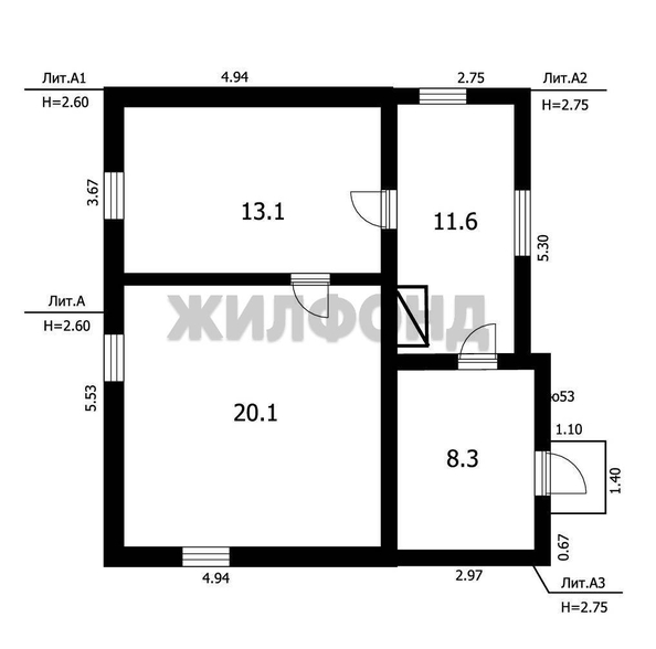 
   Продам дом, 53.1 м², Искитим

. Фото 11.