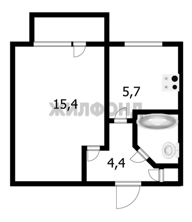 
   Продам 1-комнатную, 29.4 м², Широкая ул, 135/1

. Фото 21.