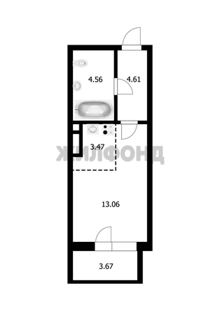 
  Продается студия, 25.4 м², ЖК Расцветай на Красном, дом 9
. Фото 6.