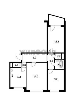 
   Продам 3-комнатную, 65.8 м², Тюленина ул, 15

. Фото 15.
