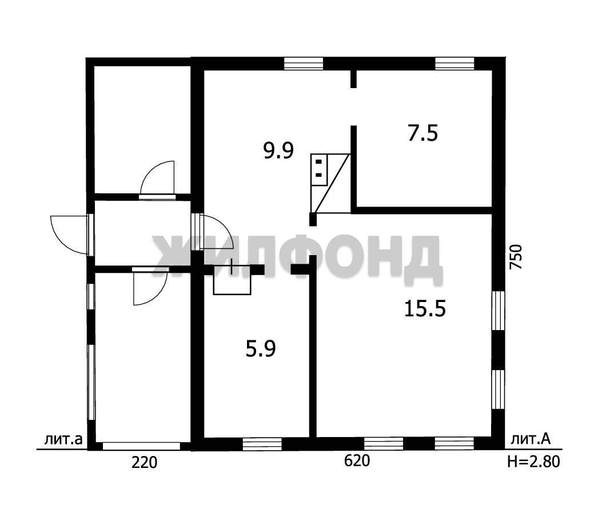 
   Продам дом, 39.2 м², Новосибирск

. Фото 5.