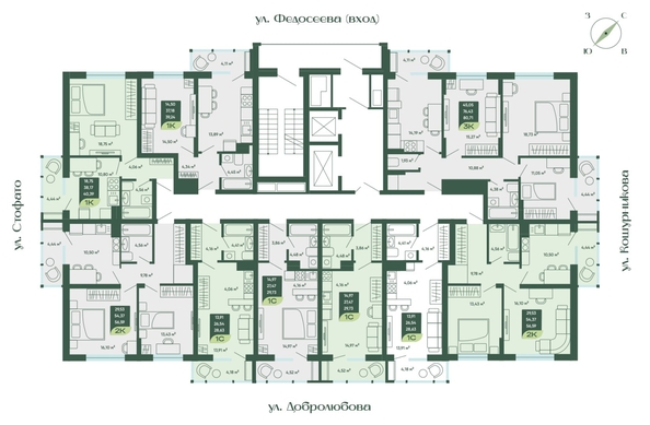 
  Продается 2-комн. квартира, 58.81 м², ЖК Мичурин
. Фото 1.