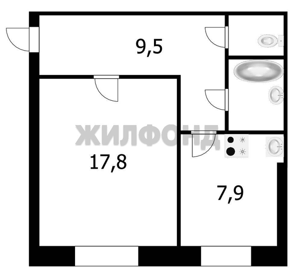 
   Продам 1-комнатную, 39.7 м², Красный пр-кт, 73

. Фото 11.