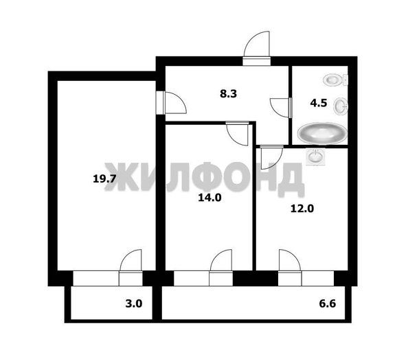 
   Продам 2-комнатную, 68.2 м², Воинская ул, 69

. Фото 1.