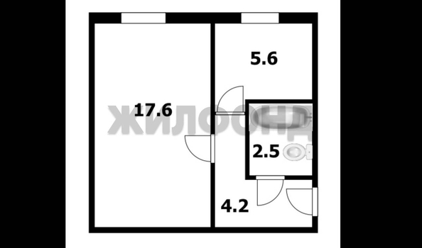
   Продам 1-комнатную, 30.4 м², Новая ул, 2

. Фото 8.