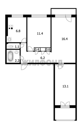 
   Продам 3-комнатную, 58.2 м², Гоголя ул, 201

. Фото 15.