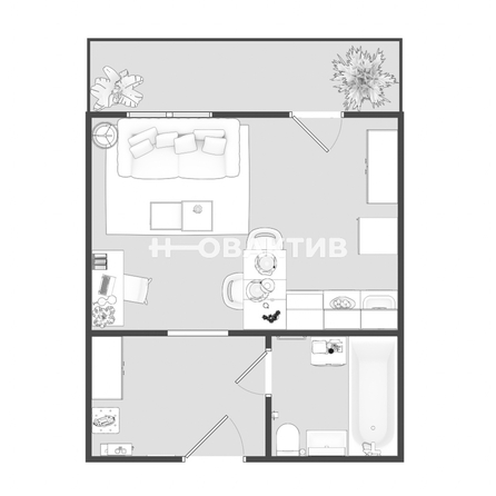 
  Продается студия, 28 м², ЖК Дивногорский, 48
. Фото 2.