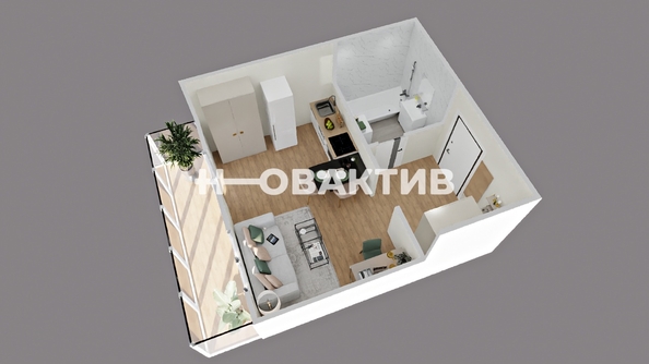 
  Продается студия, 28 м², ЖК Дивногорский, 48
. Фото 4.