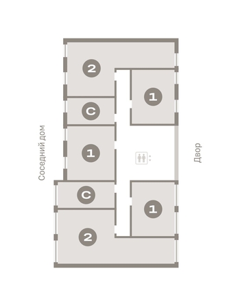
   Продам 1-комнатную, 41.46 м², Европейский берег, дом 45

. Фото 1.