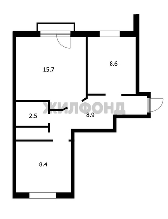 
   Продам 2-комнатную, 45.4 м², Большая ул, 652

. Фото 1.