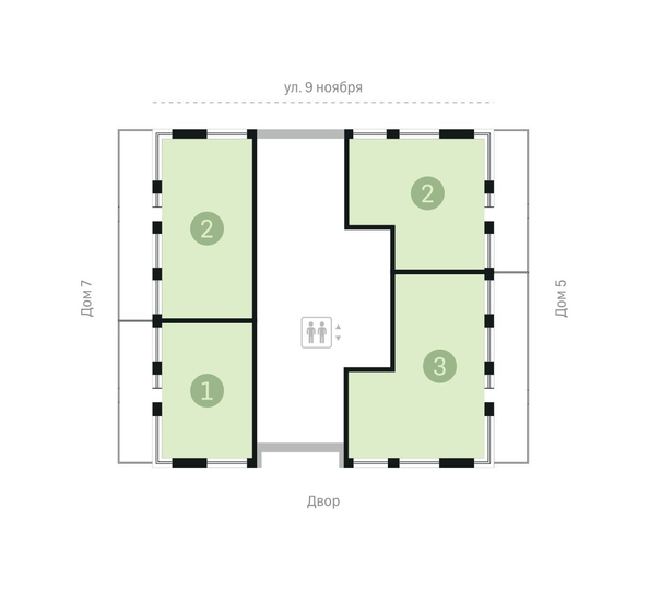 
   Продам 2-комнатную, 116.4 м², Никитина, дом 6

. Фото 14.