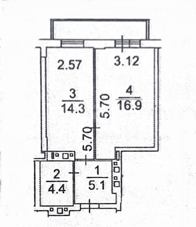 
   Продам 1-комнатную, 40.7 м², 1-я Чулымская ул, 112/2

. Фото 13.