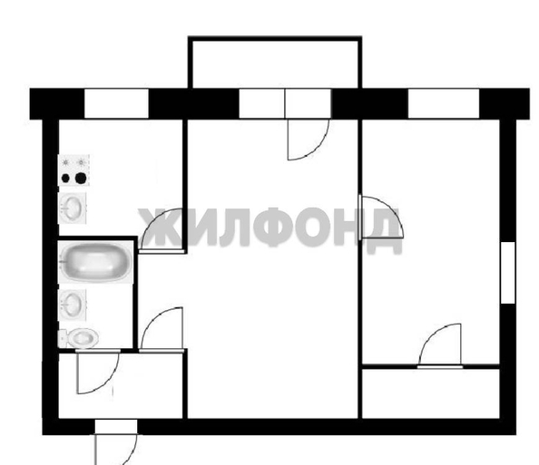 
   Продам 2-комнатную, 42.4 м², Чаплыгина ул, 16

. Фото 2.