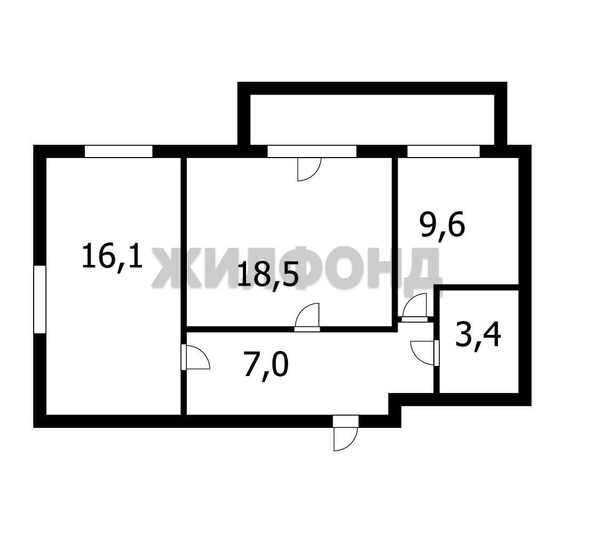 
   Продам 2-комнатную, 55.9 м², Кошурникова ул, 22

. Фото 19.