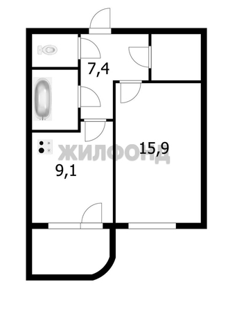 
  Продается 1-комн. квартира, 36.8 м², Вавилова ул, д. 3
. Фото 5.