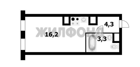 
  Продается студия, 23.8 м², ЖК Европейский берег, дом 28
. Фото 10.