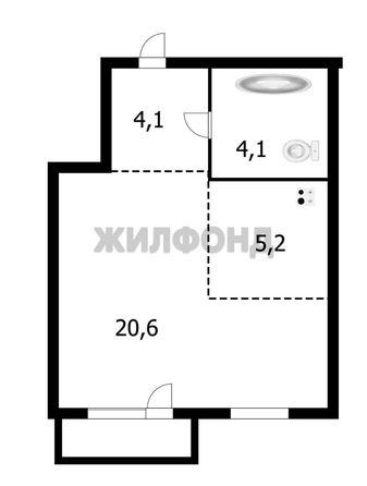 
  Продается студия, 34 м², ЖК Марсель-2, дом 2 секция 1,2
. Фото 20.