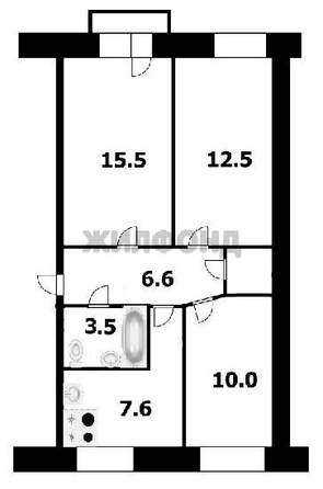 
  Продается 3-комн. квартира, 59.1 м², Степная ул, д. 65/1
. Фото 10.