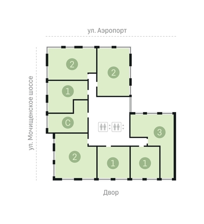 
  Продается студия, 38 м², ЖК Авиатор, дом 1-2
. Фото 9.