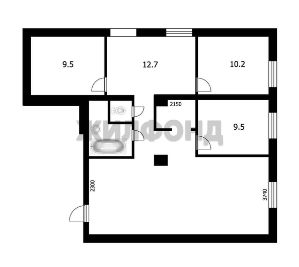 
  Продается 3-комн. квартира, 89.4 м², Дзержинского пр-кт, д. 10
. Фото 14.