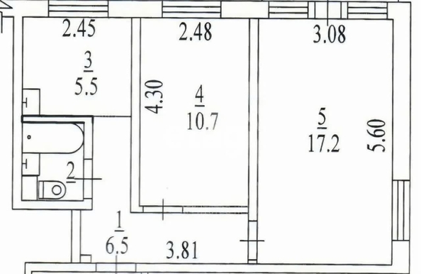 
  Продается 2-комн. квартира, 42.9 м², Оловозаводская ул, д. 9
. Фото 1.