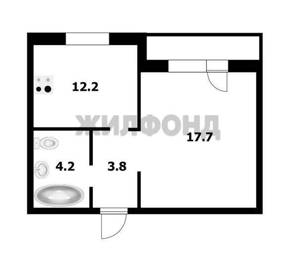 
  Продается 1-комн. квартира, 37.9 м², Вилюйская ул, д. 1
. Фото 13.