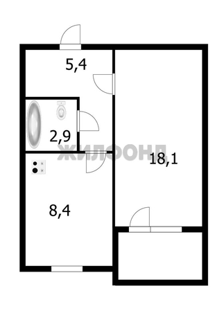 
  Продается 1-комн. квартира, 34.8 м², Бориса Богаткова ул, д. 260/1
. Фото 7.