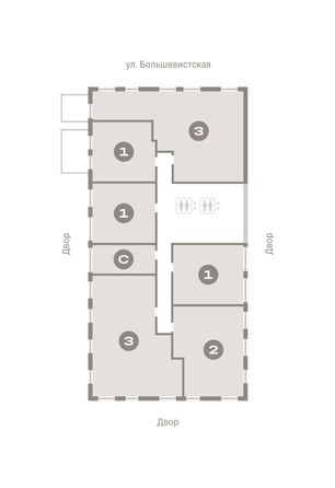
  Продается 1-комн. квартира, 55.6 м², ЖК Европейский берег, дом 44
. Фото 1.