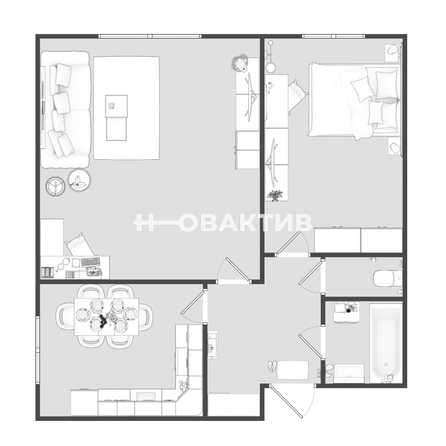 
  Продается 2-комн. квартира, 56.3 м², Татьяны Снежиной ул, д. 43/1
. Фото 15.