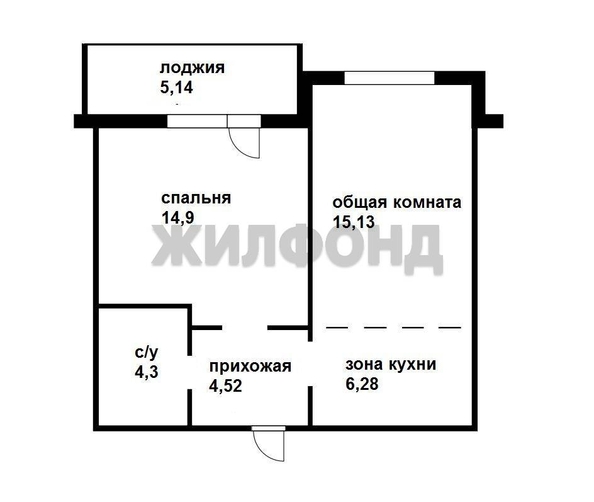 
  Продается 2-комн. квартира, 45.2 м², 3-й микрорайон, д. 15/1
. Фото 1.