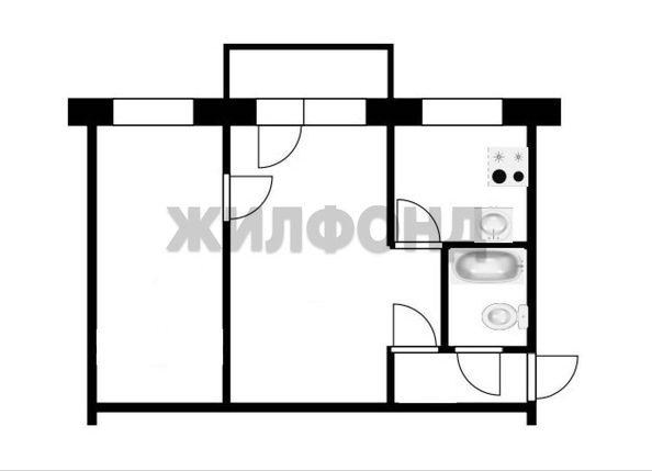 
  Продается 2-комн. квартира, 45.2 м², Первомайская ул, д. 130
. Фото 11.