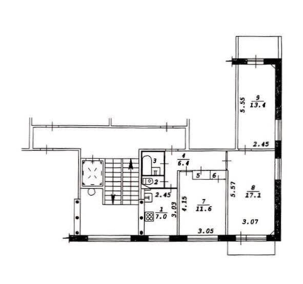 
  Продается 3-комн. квартира, 60 м², Железнодорожная ул, д. 8/1
. Фото 27.