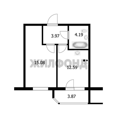 
  Продается 1-комн. квартира, 36 м², Заречная ул, д. 4
. Фото 7.