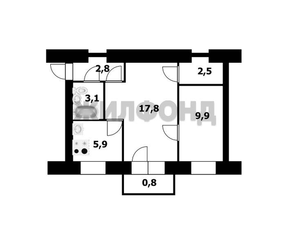 
  Продается 2-комн. квартира, 42.8 м², Дзержинского пр-кт, д. 30/3
. Фото 18.