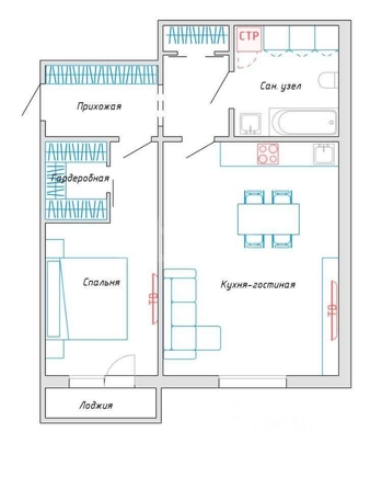 
  Продается 1-комн. квартира, 58 м², Плющихинская ул, д. 9
. Фото 7.