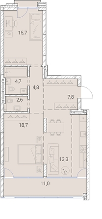 
  Продается 2-комн. квартира, 85.5 м², ЖК Тайм Сквер
. Фото 19.