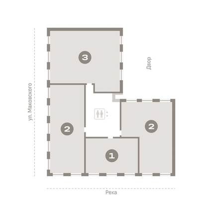 
  Продается 2-комн. квартира, 106.28 м², ЖК На Декабристов, дом 6-2
. Фото 16.