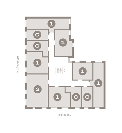 
  Продается студия, 24.74 м², ЖК Авиатор, дом 3
. Фото 6.