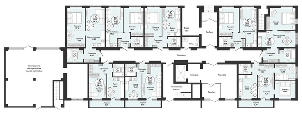 
  Продается 1-комн. квартира, 40.51 м², ЖК Одоевский, дом 4
. Фото 1.