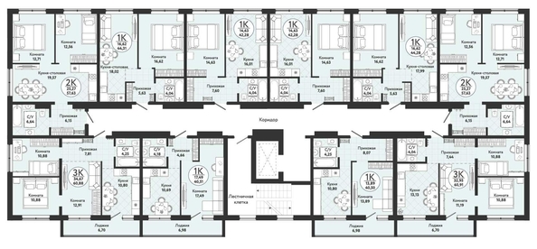 
  Продается 2-комн. квартира, 57.63 м², ЖК Одоевский, дом 4
. Фото 1.