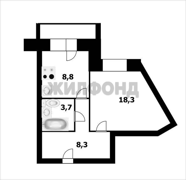 
  Продается 1-комн. квартира, 39.1 м², Лескова ул, д. 15
. Фото 20.