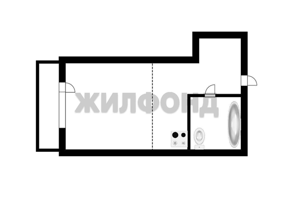 
  Продается студия, 26 м², ЖК Сосны, б/с 4,3
. Фото 16.