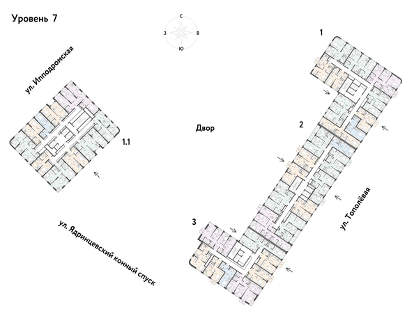 
  Продается 2-комн. квартира, 55.77 м², ЖК Страна.Тополевая, корпус 1
. Фото 1.