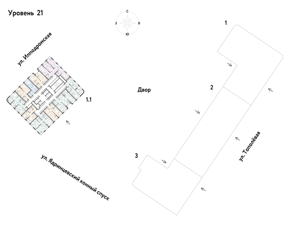 
  Продается 3-комн. квартира, 87.45 м², ЖК Страна.Тополевая, корпус 1
. Фото 1.