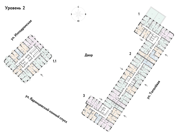 
  Продается 2-комн. квартира, 64.94 м², ЖК Страна.Тополевая, корпус 2
. Фото 1.