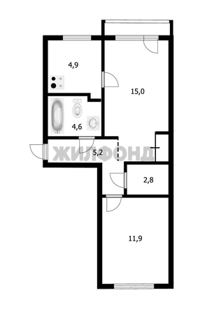 
  Продается 2-комн. квартира, 45.3 м², Столетова ул, д. 20/2
. Фото 10.