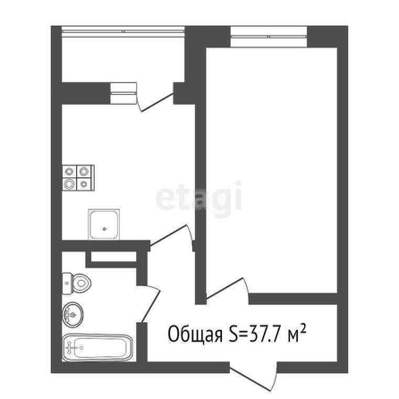 
  Продается 1-комн. квартира, 37.7 м², ЖК Сакура парк, дом 1
. Фото 2.