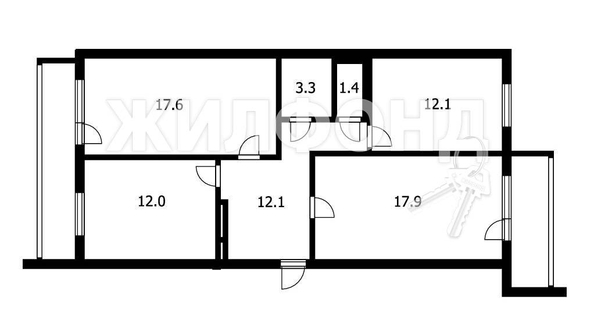 
  Сдается 3-комн. квартира, 76 м², Междуреченская ул
. Фото 16.