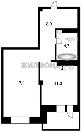 
  Продается 1-комн. квартира, 41.6 м², ЖК Аквамарин, дом 3
. Фото 30.